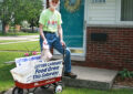 Chet Kilanowski, a retired letter carrier, gathers donations for the Roseville, MI, Post Office.