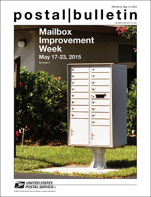 The Postal Bulletin’s May 14 cover.