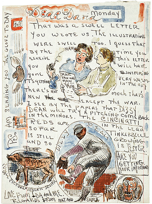 An illustrated note from painter Moses Soyer is included in the newly published book 'More Than Words.'