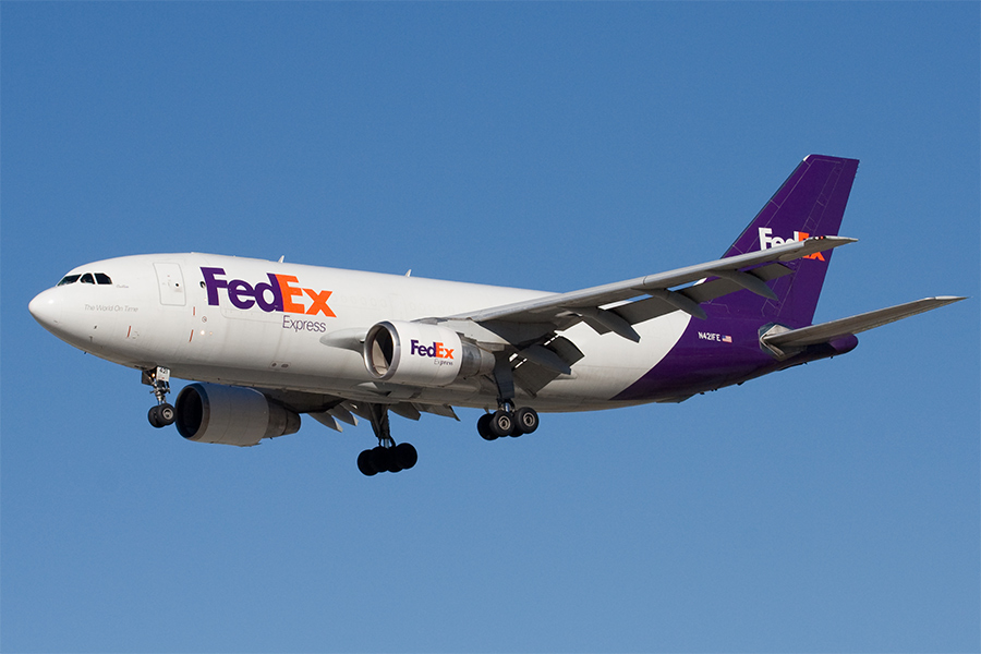 A FedEx plane