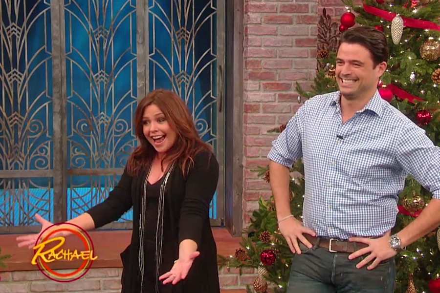 Rachael Ray and John Gidding introduce the segment featuring USPS.