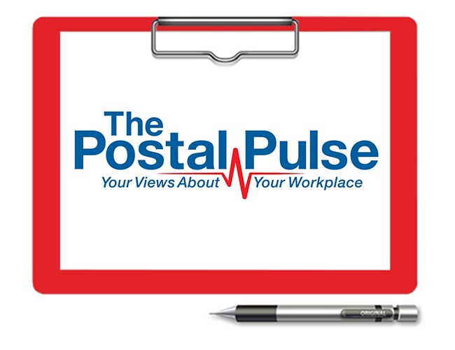 The Postal Pulse logo on a clipboard.