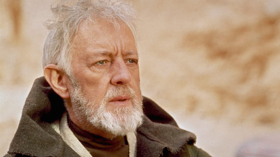 Alec Guinness as Obi-Wan Kenobi in “Star Wars.”
