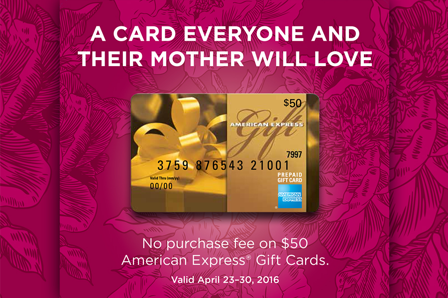 American Express Mother's Day giftcard