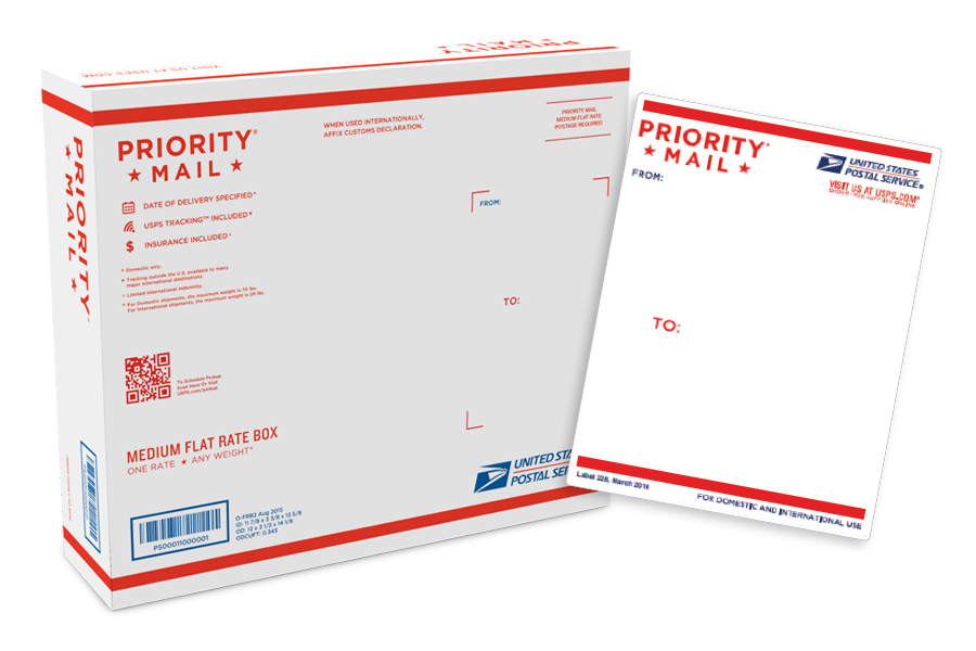 The Postal Service’s redesigned Priority Mail label 228