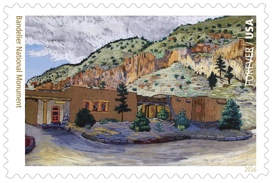 The Bandelier National Monument stamp