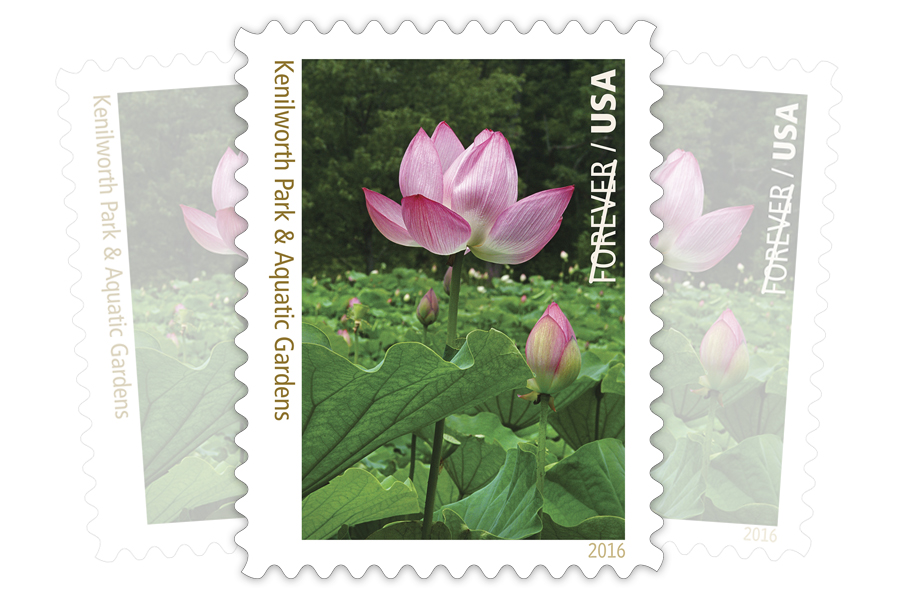 The Kenilworth Park and Aquatic Gardens stamp.