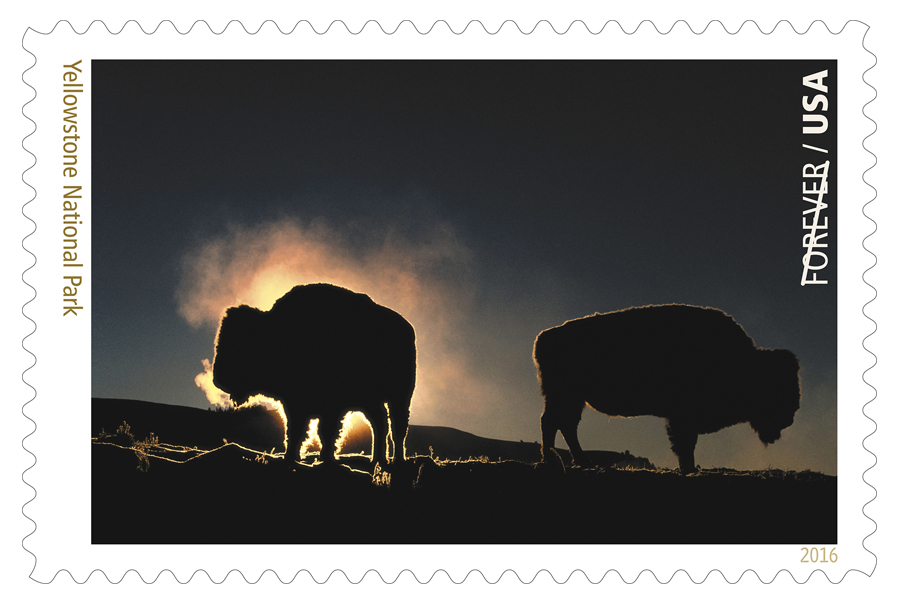 The Yellowstone National Park stamp