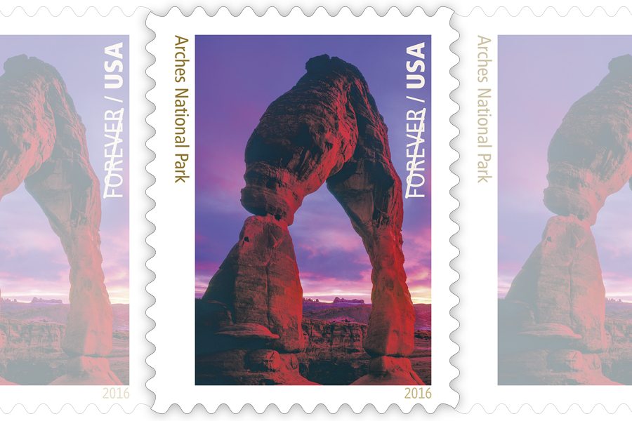 The Arches National Park stamp