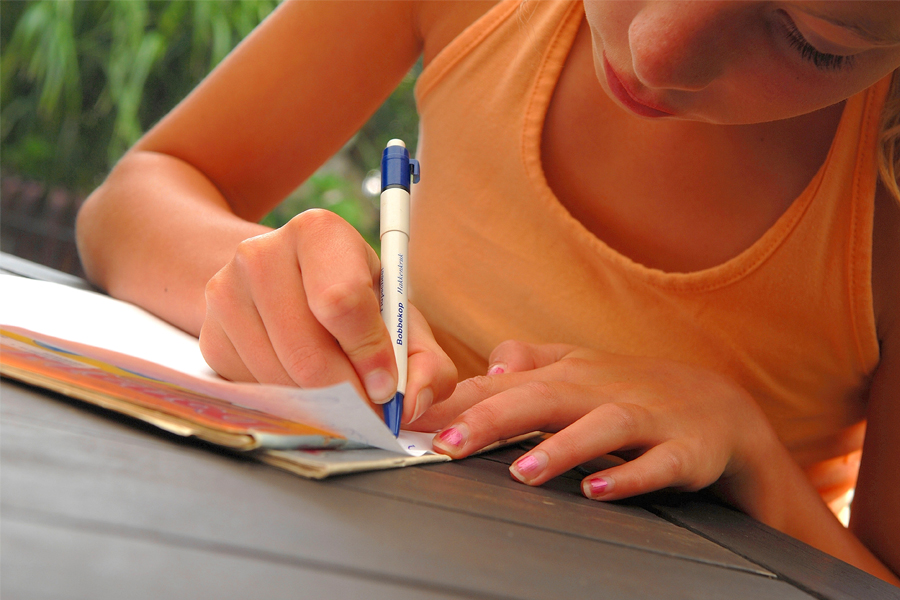 Some kids who attend summer camp have difficulty grasping letter writing.