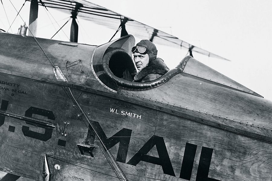 Airmail pilot Wesley L. Smith is shown in 1922.