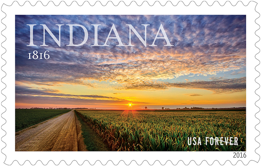 The Indiana Statehood stamp