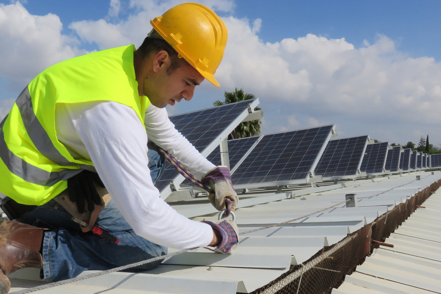 Solar panels will be installed at the Los Angeles Processing and Distribution Center in July.