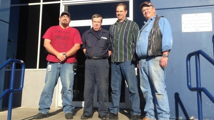 Employees who help lead sustainability efforts at the New Jersey Metro Processing and Distribution Center include, from left, building equipment mechanics Sergio Lamboy, Robert Lambert, Peter Kopf and Paul Schlagenhaft.