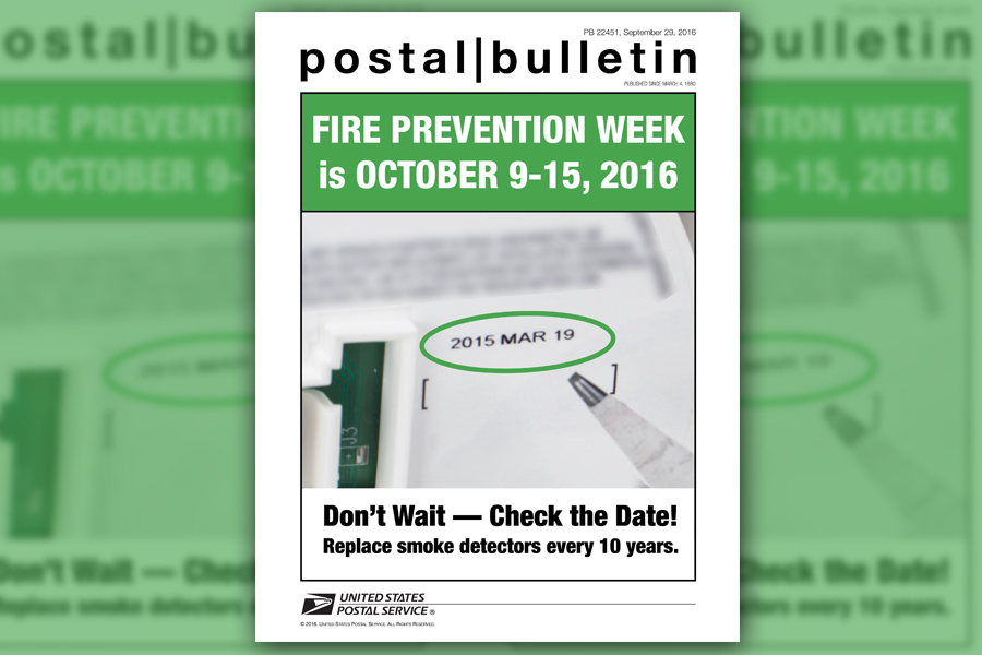 The Sept. 29 Postal Bulletin cover