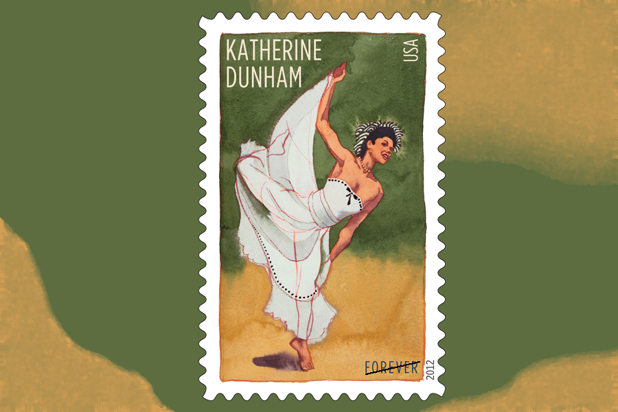 Katherine Dunham, who was of Native American descent, was featured on an “Innovative Choreographers” stamp in 2012.