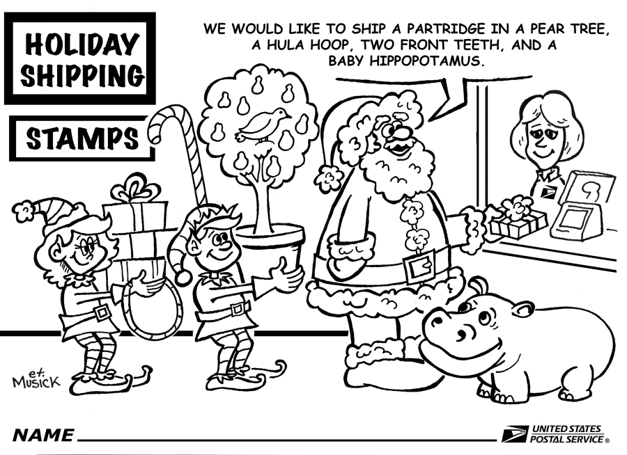 Click on the holiday coloring page to enlarge, download and print it.