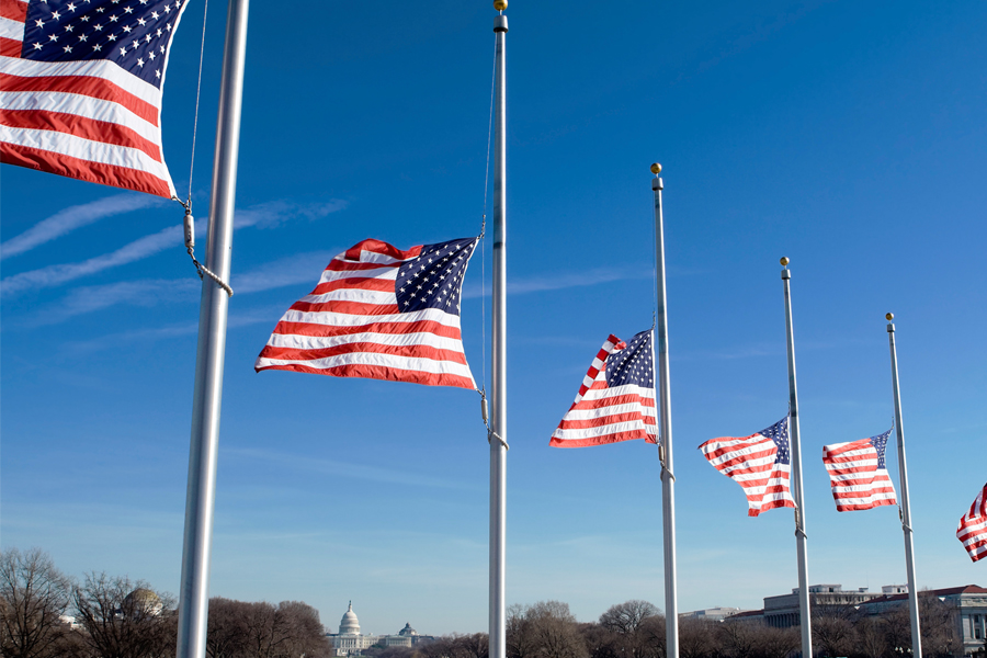 Flags flew at half-staff from Dec. 9-17 to honor John Glenn.