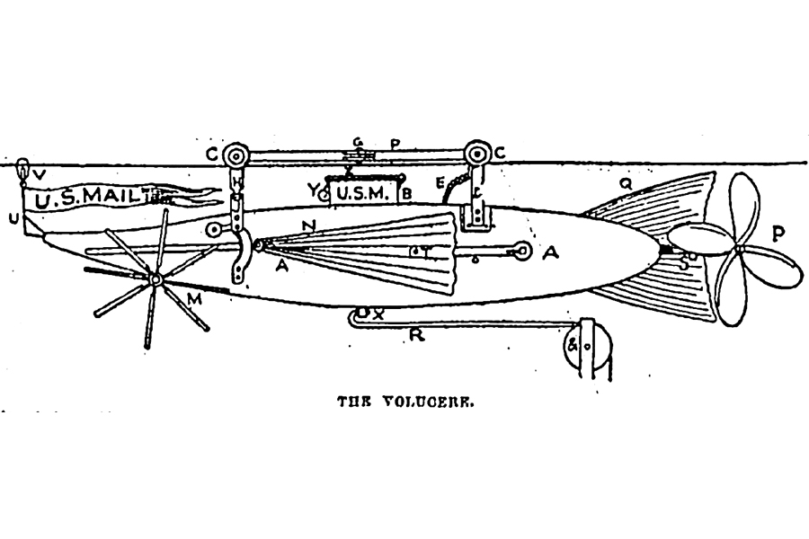 This illustration of the Volucere appeared in an 1892 edition of New York World. Image: The Washington Post