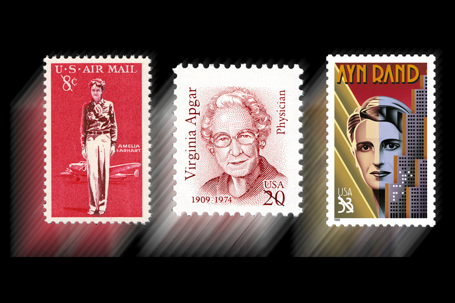 Stamps featuring famous women philatelists