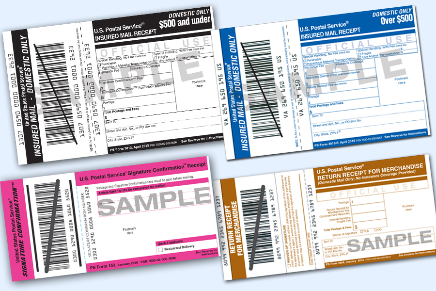 Four USPS forms