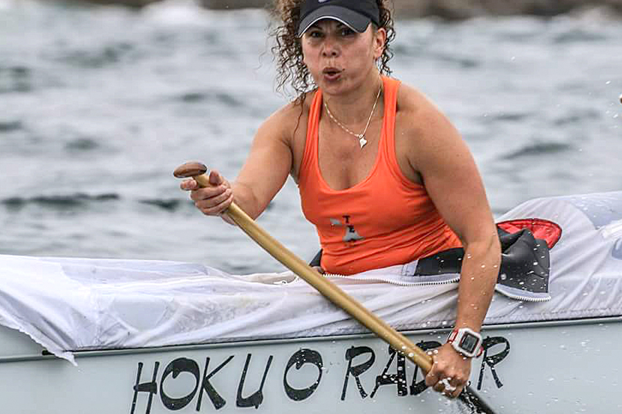 Woman in canoe