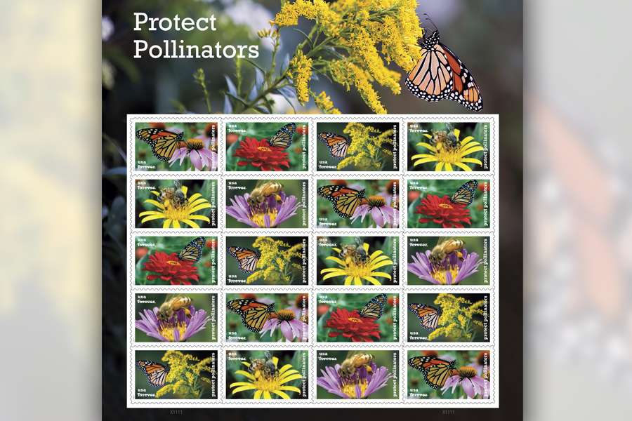 Protecting Pollinators stamp sheet