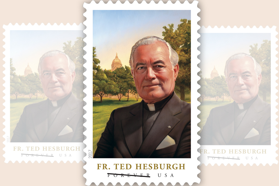 Father Theodore Hesburgh stamp