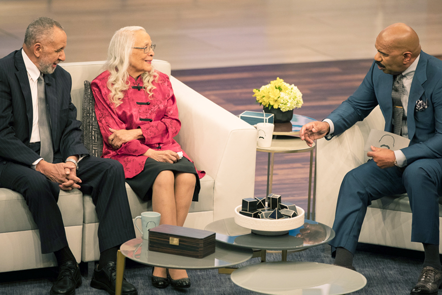 Gilbert and Grace Caldwell are interviewed by Steve Harvey