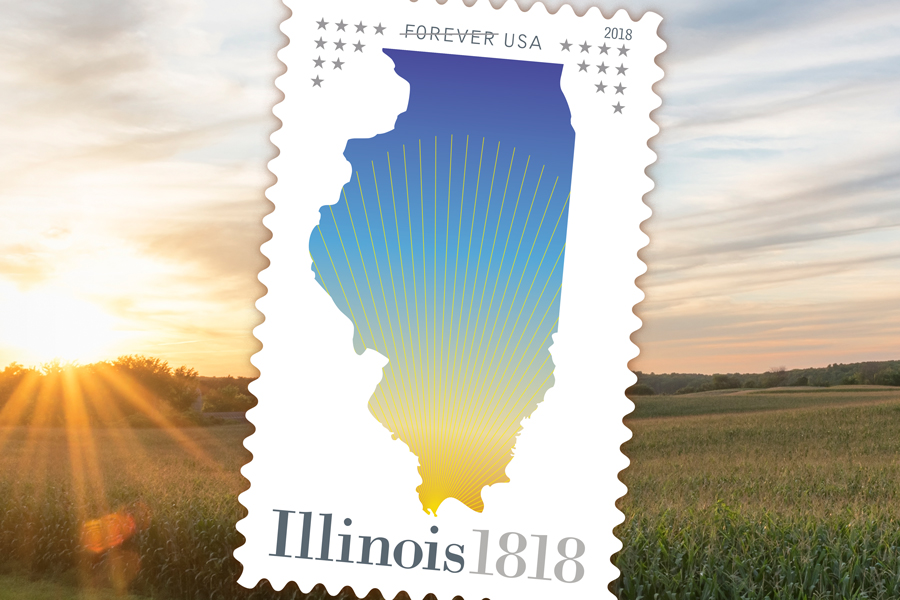 Illinois Statehood stamp