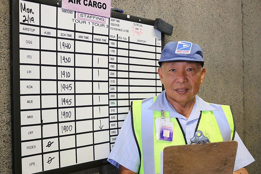 Honolulu Processing and Distribution Center Ramp Clerk Loreto Garo