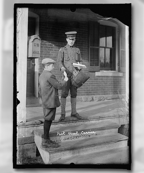 Two U.S. Army Post Office carriers during the World War I era