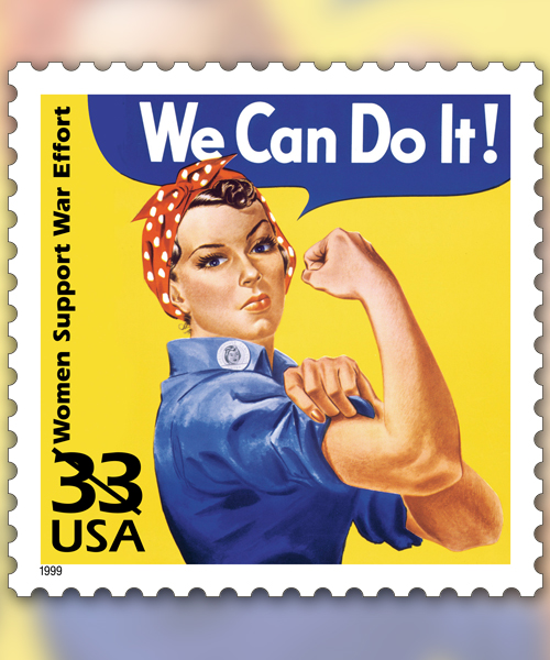 33-cent stamp with Rosie the Riveter