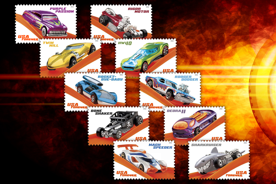 Hot Wheels stamps