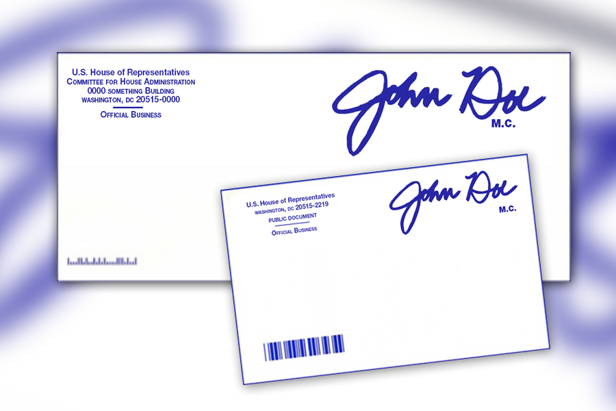 Franked Mail sample envelopes