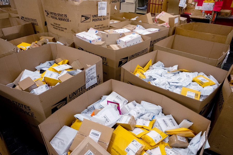 Boxes full of mail