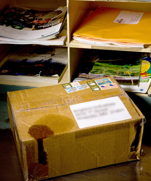 Leaky package in mailroom
