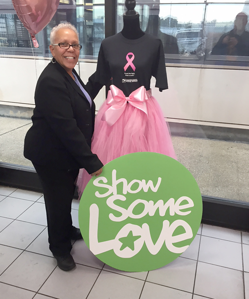 Postal Service employee highlights breast cancer awareness
