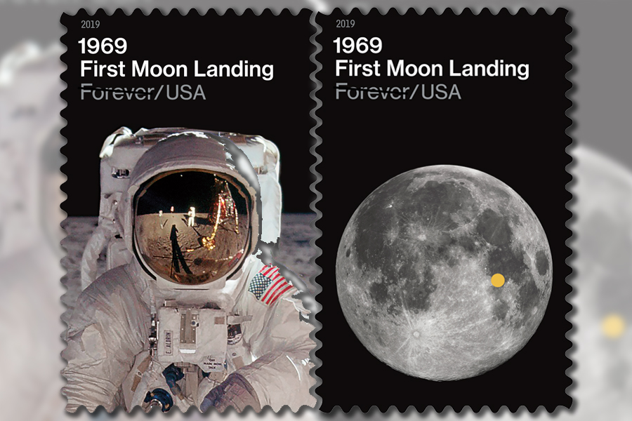 The 1969: First Moon Landing stamps