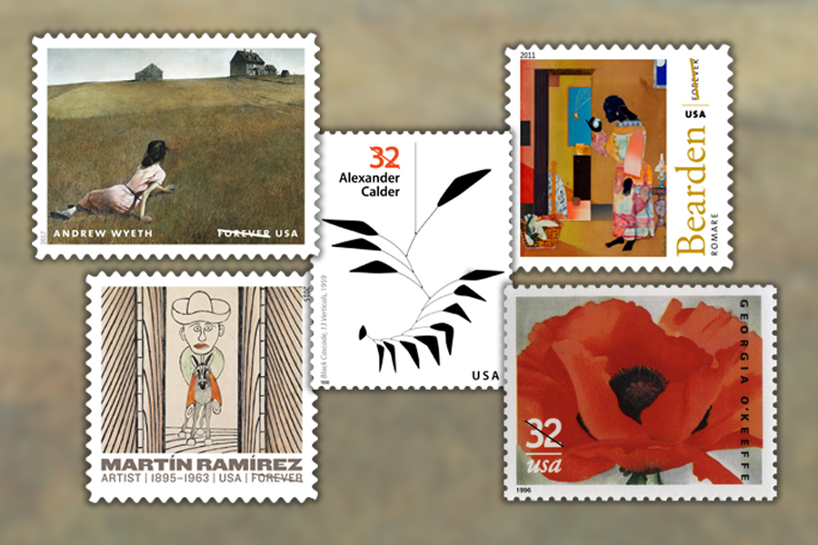 Artwork that has been featured on stamps