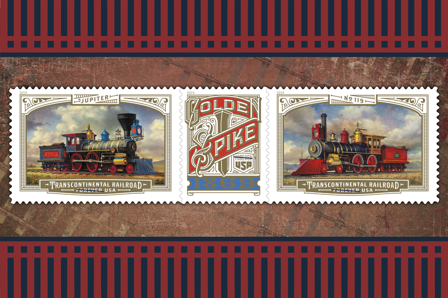 Transcontinental Railroad stamps