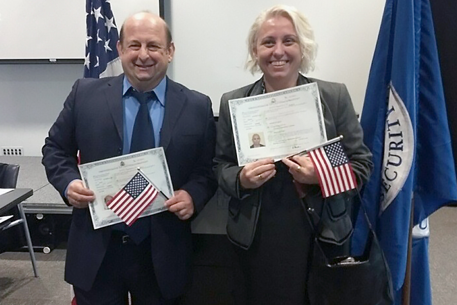 Postal employees become U.S. citizens