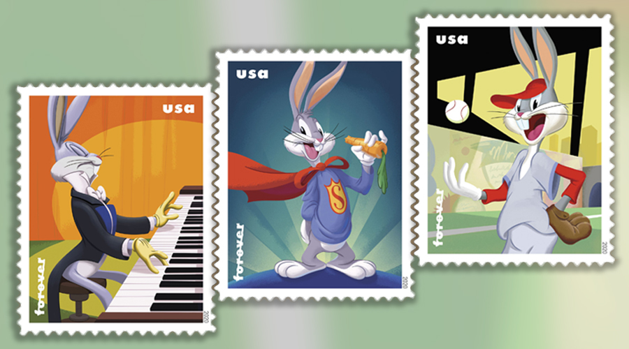 Stamps showing Bugs Bunny