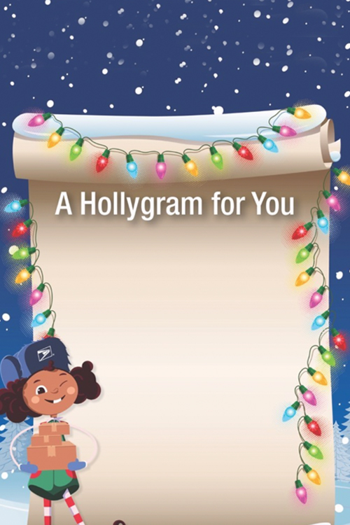 Each Hollygrams template features Holly, the elf for the USPS Operations Santa program.